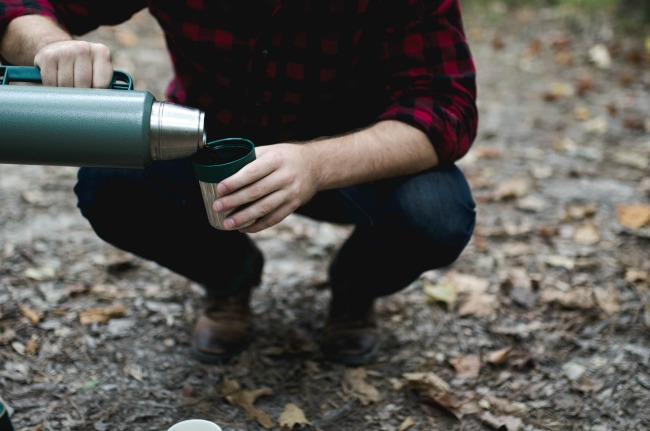 man camping